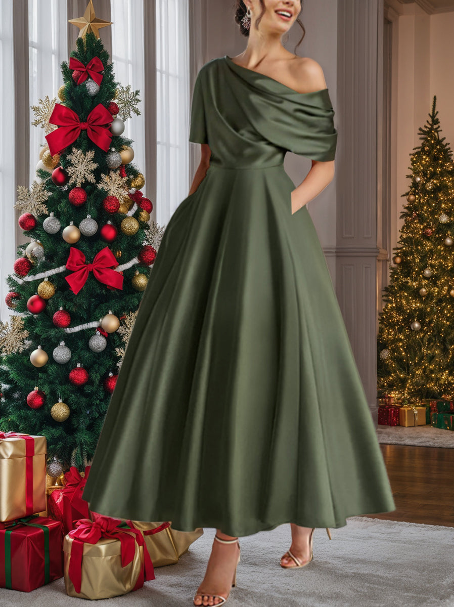 Melbourne Label | SATIN A-LINE DRESS FOR WOMEN