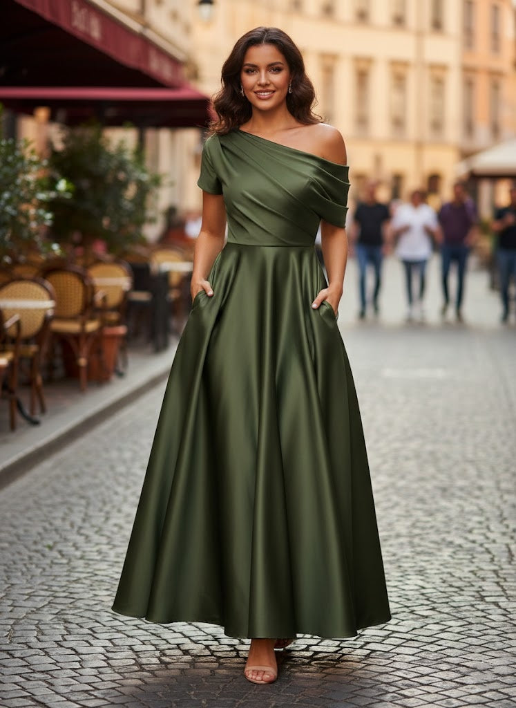Melbourne Label | SATIN A-LINE DRESS FOR WOMEN