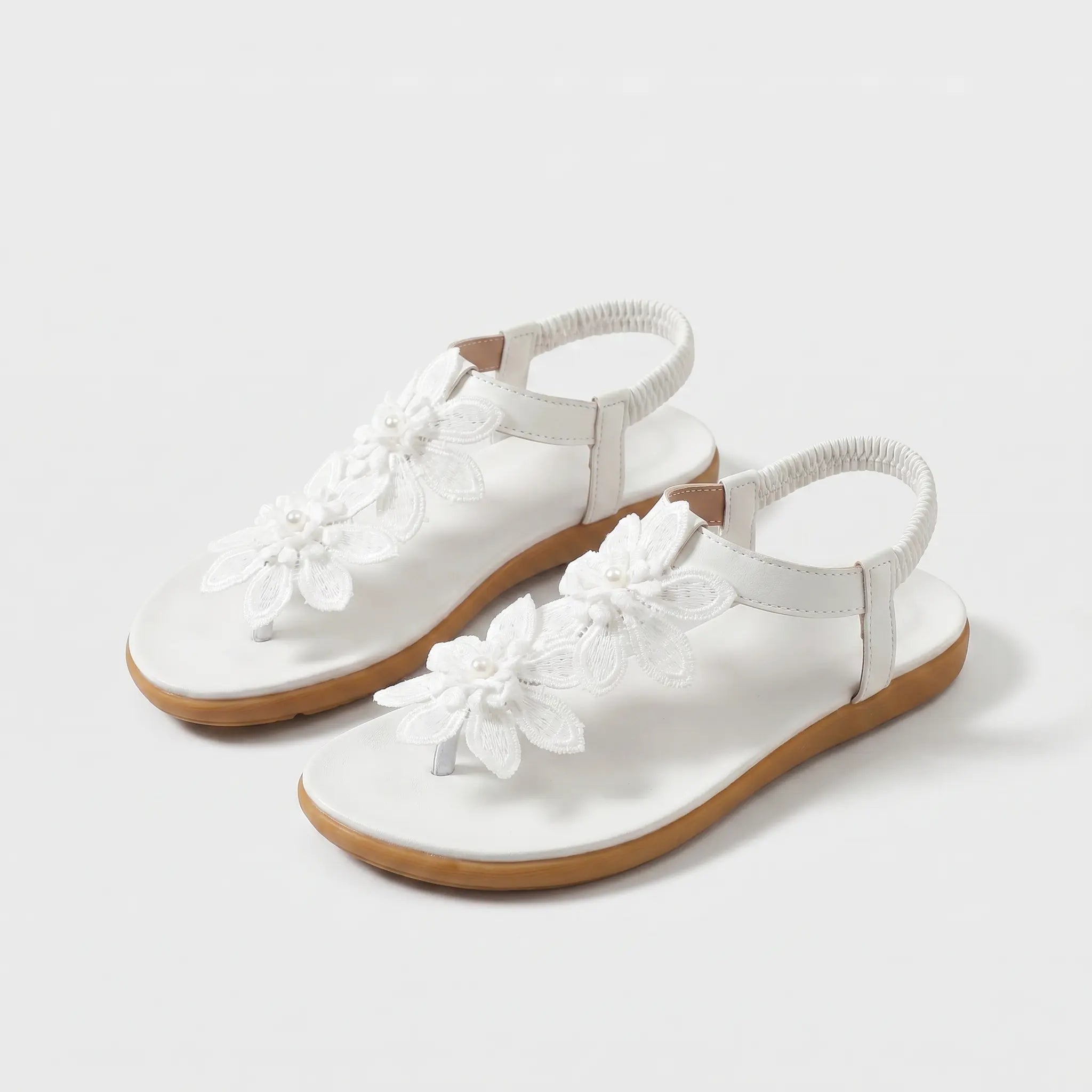 Fiorella Orthopaedic Sandals with Floral Applications