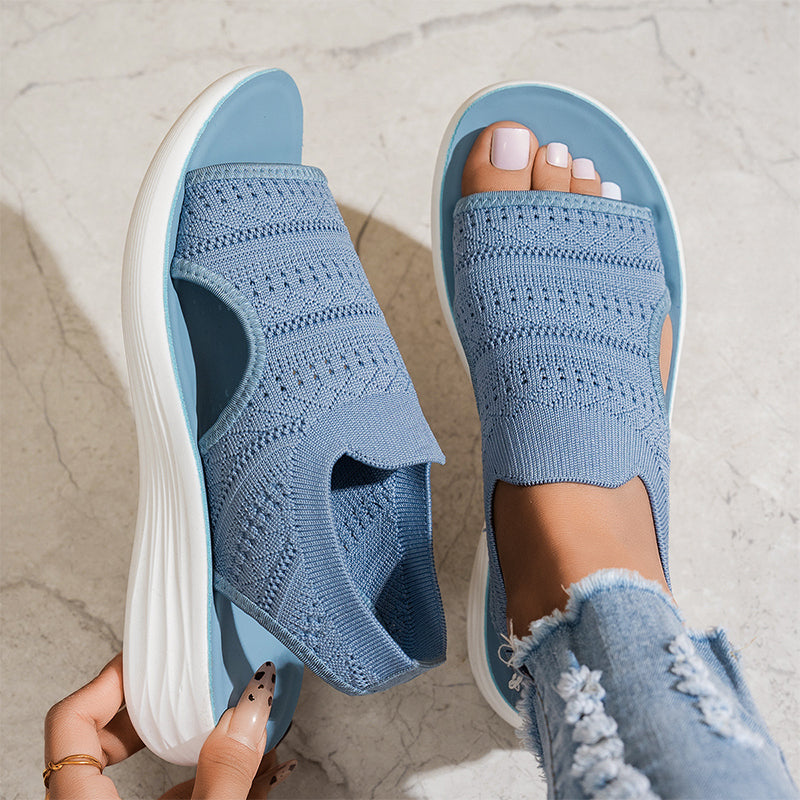 Livia | Platform sandals made from breathable material for women