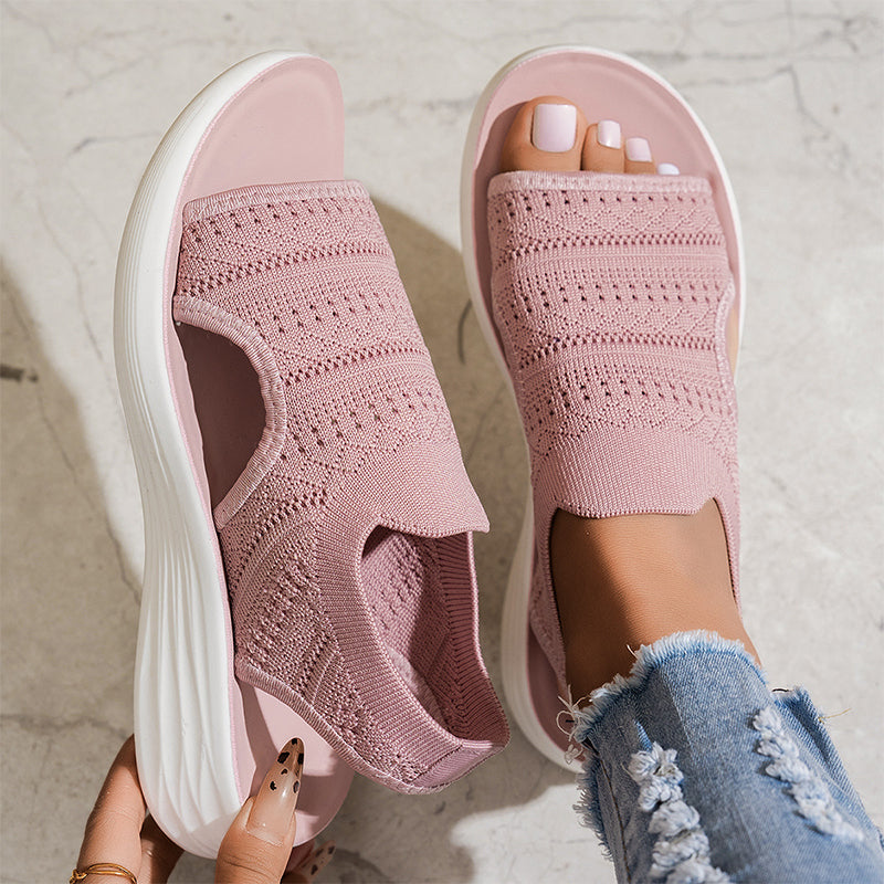 Livia | Platform sandals made from breathable material for women
