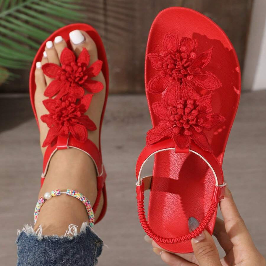 Fiorella Orthopaedic Sandals with Floral Applications