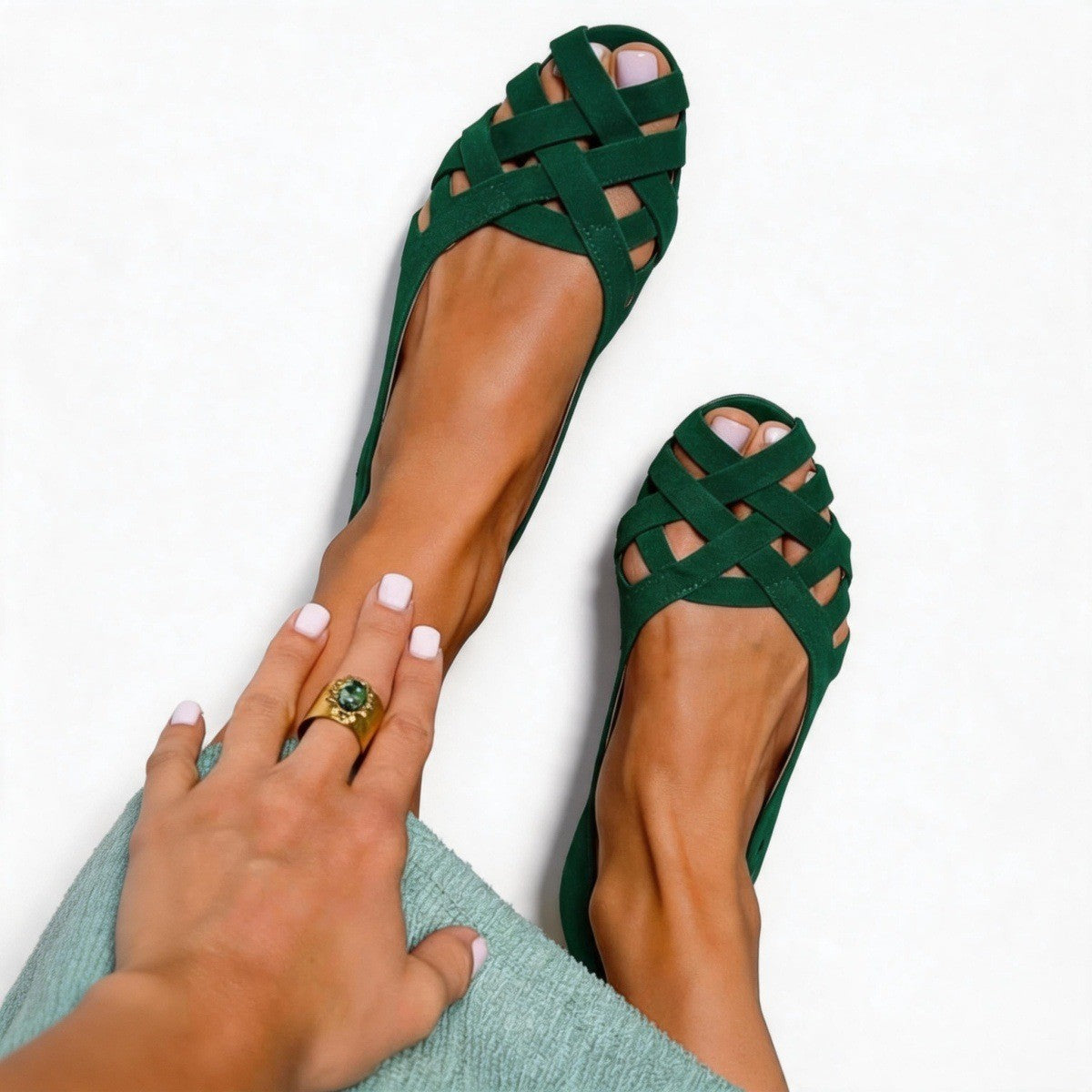 DARYA -  Woven Flat Sandals