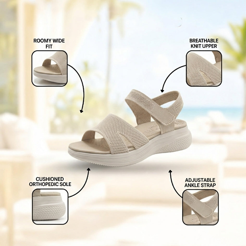 Ambyla Wide & Stretch Walking Sandals