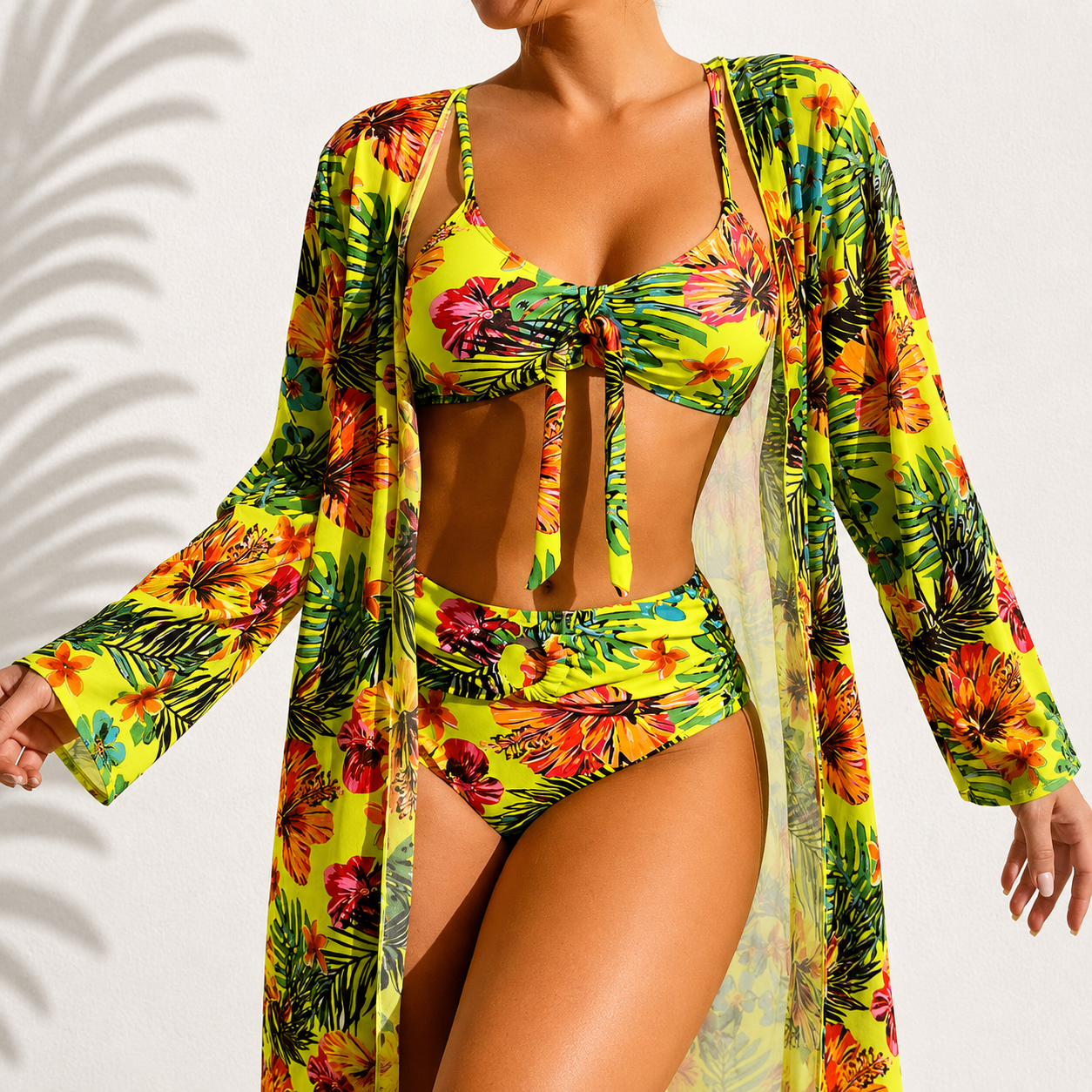 DELACROIX | Chic Tropical 3-Piece Manon Bikini Set