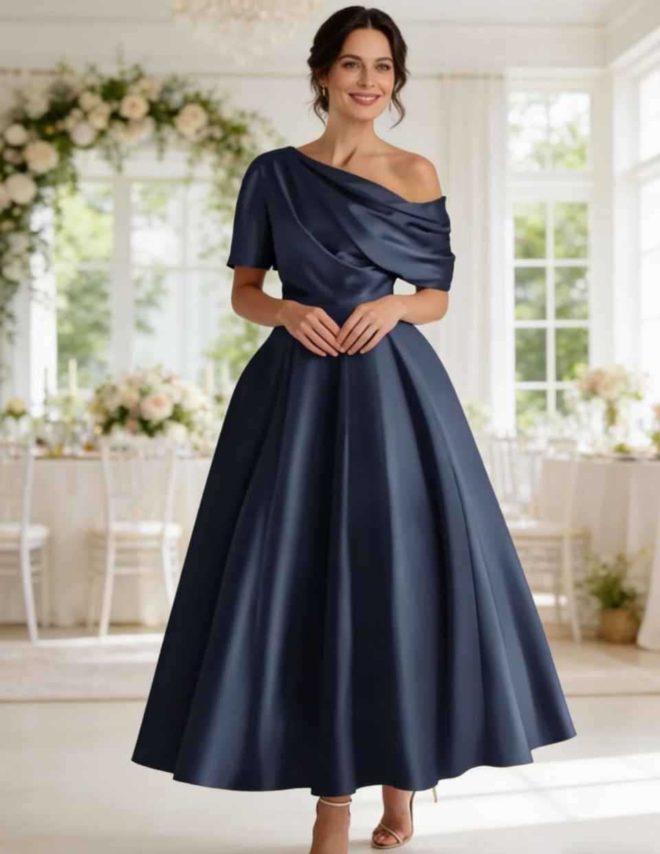 Melbourne Label | SATIN A-LINE DRESS FOR WOMEN