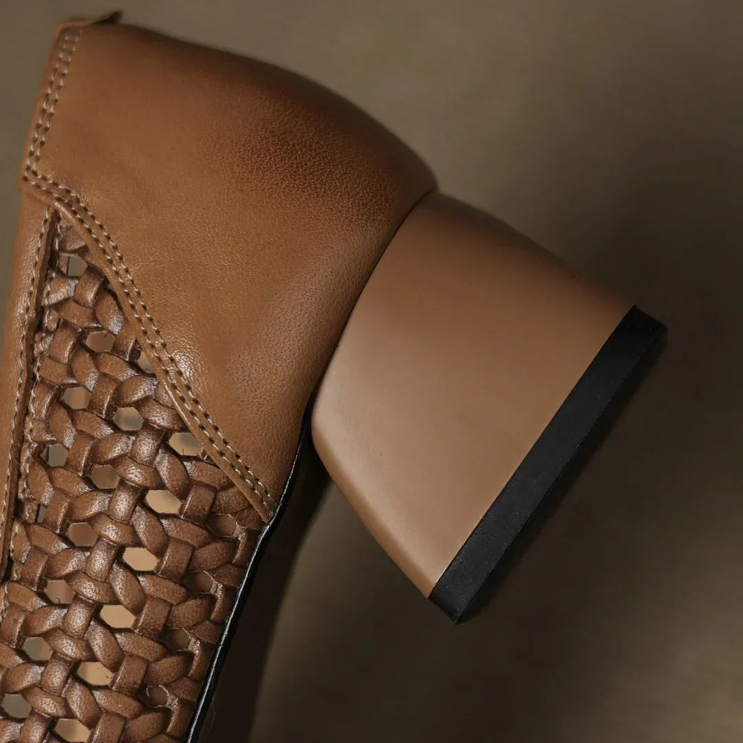 Solea Woven Leather Heels