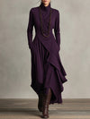 Arielle™ Vintage Asymmetrical Turtleneck Dress