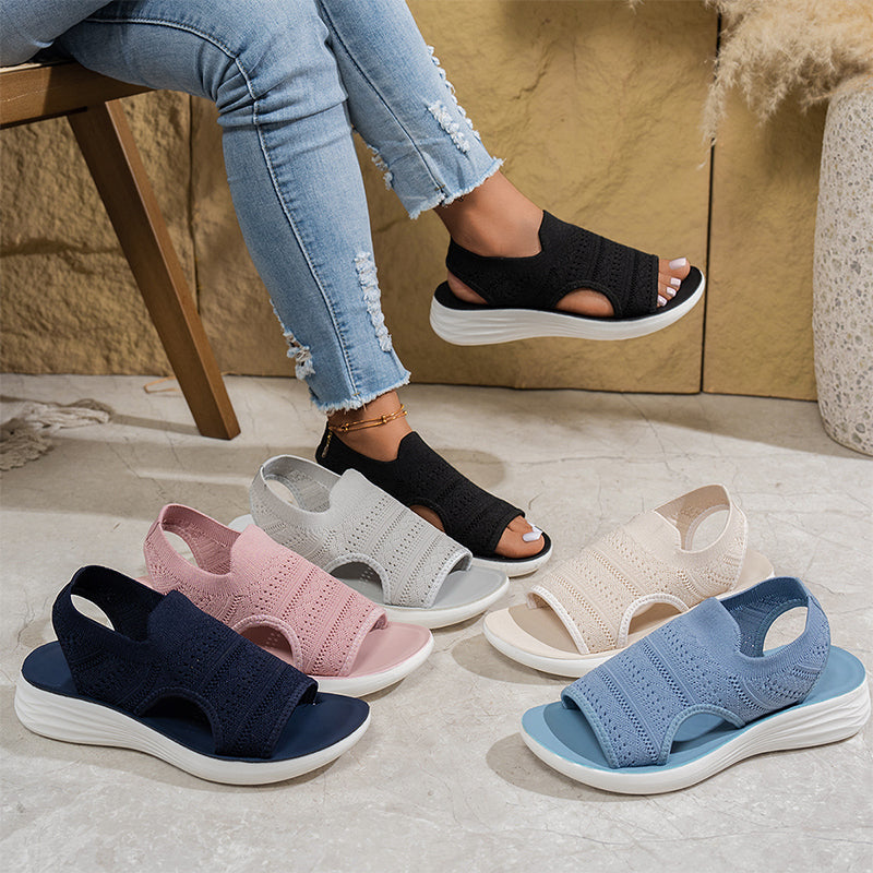 Livia | Platform sandals made from breathable material for women