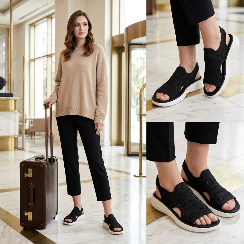 Livia | Platform sandals made from breathable material for women