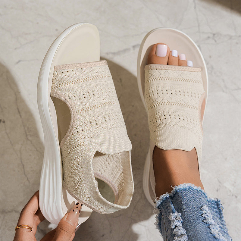 Livia | Platform sandals made from breathable material for women
