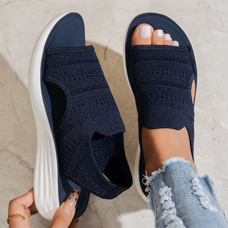 Livia | Platform sandals made from breathable material for women